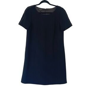Lafayette 148 New York $448 Virgin Wool Short Sleeve‎ Shift Dress Size 4 Luxury
